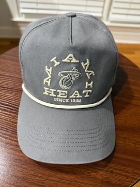 Miami Heat '47 Charcoal Canyon Ranchero Hitch Adjustable Hat